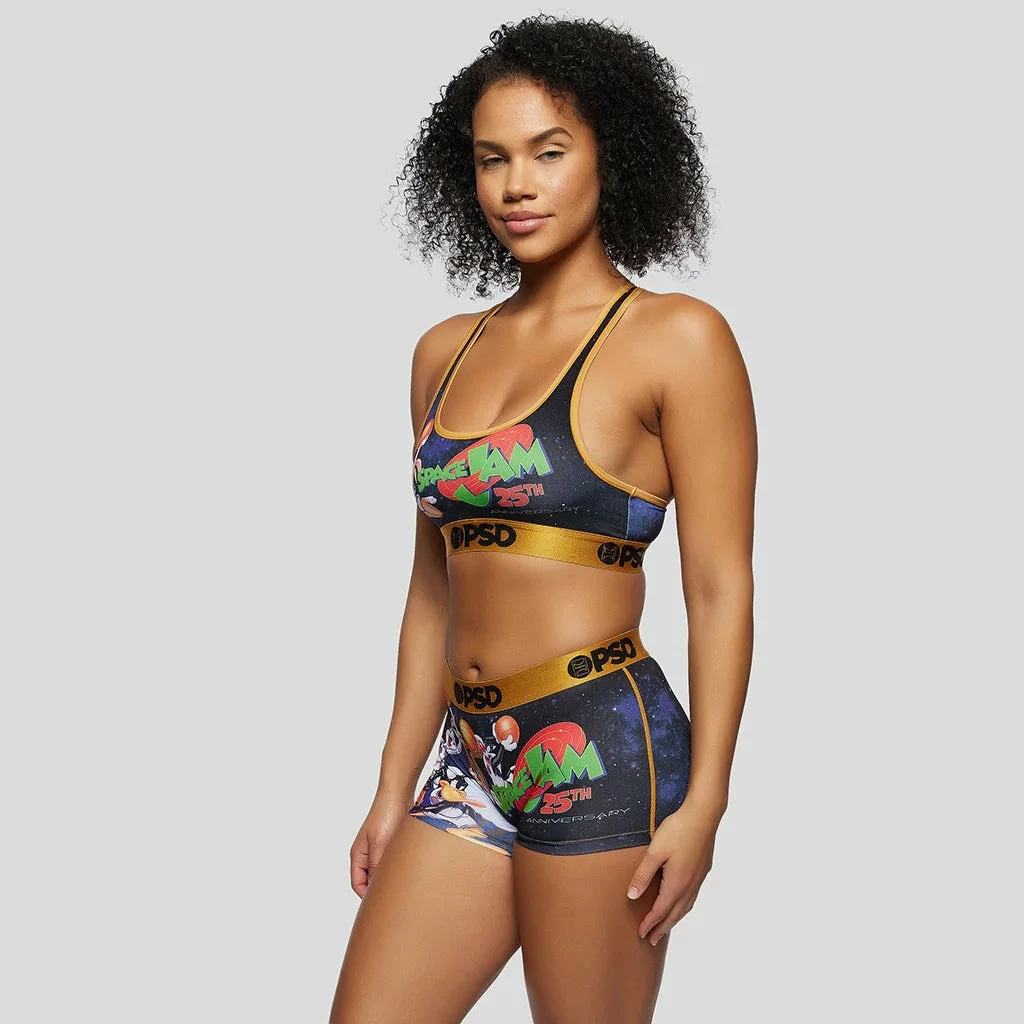 Women's PSD Space Jam 25th Anniversary Boy Shorts BLACK 4 Women's PSD Space Jam 25th Anniversary Boy Shorts BLACK - Image 2