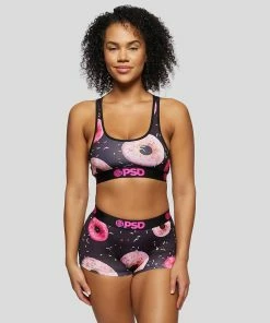 Women's PSD Donut Kill My Vibe Boy Shorts BLACK