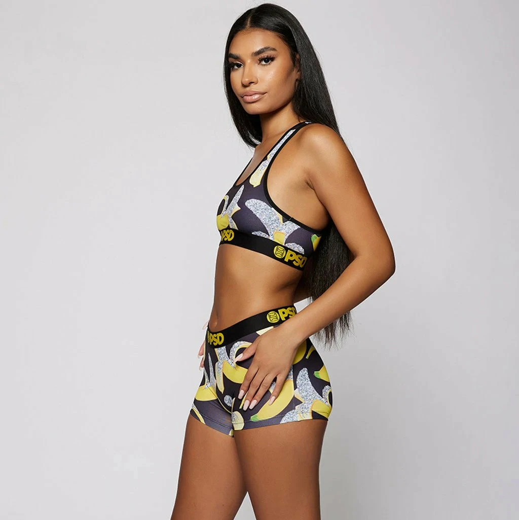 Women's PSD Iced Banana Boy Shorts BLACK 4 Women's PSD Iced Banana Boy Shorts BLACK - Image 2