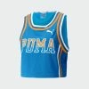 Women's PUMA Ballin' Cropped Basketball Jersey BLUE 2 Women's PUMA Ballin' Cropped Basketball Jersey BLUE -Women Shop 53420601 01