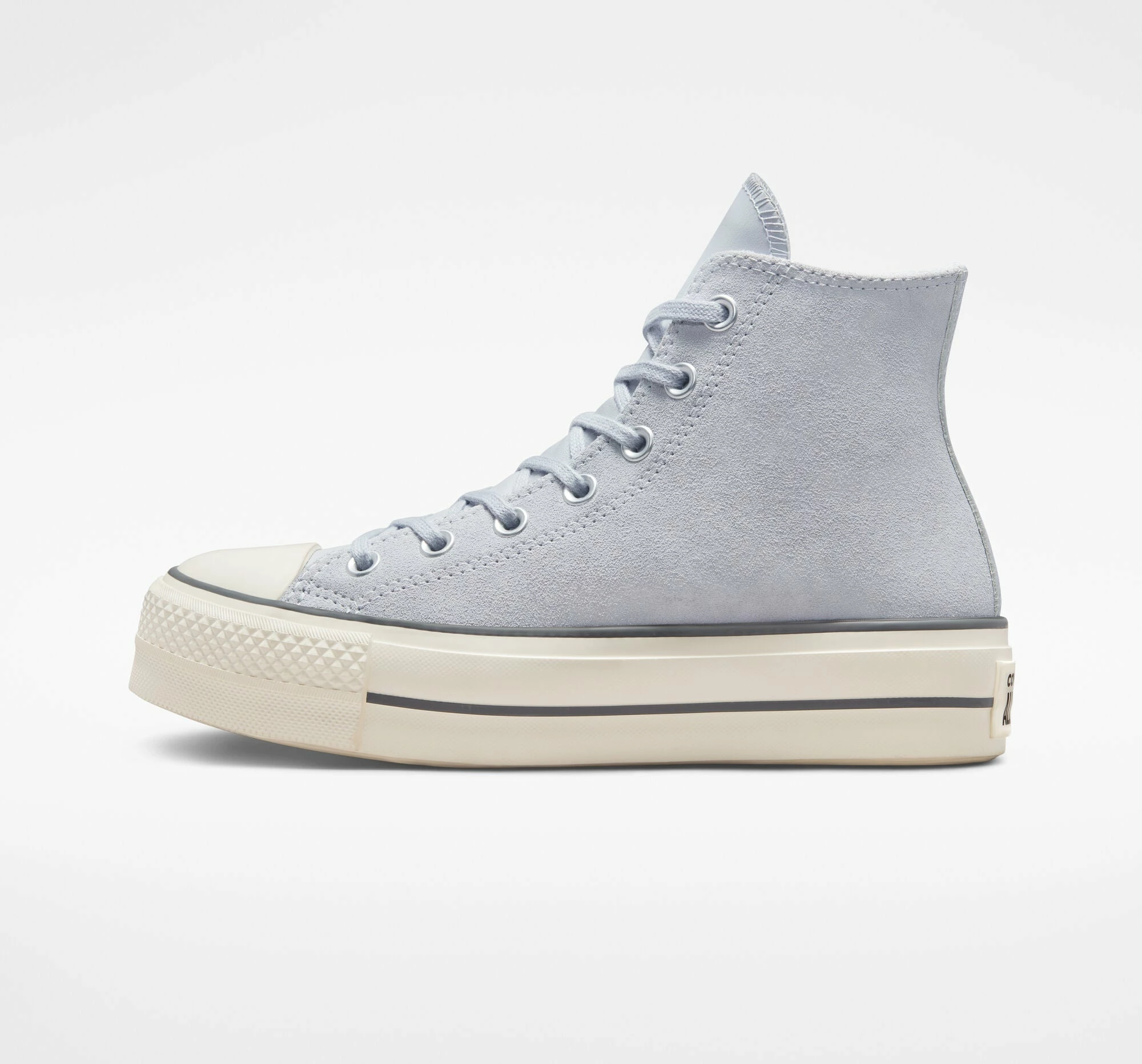 Women's Converse Chuck Taylor All Star Lift Platform Suede Gravel GRAY 4 Women's Converse Chuck Taylor All Star Lift Platform Suede Gravel GRAY - Image 2