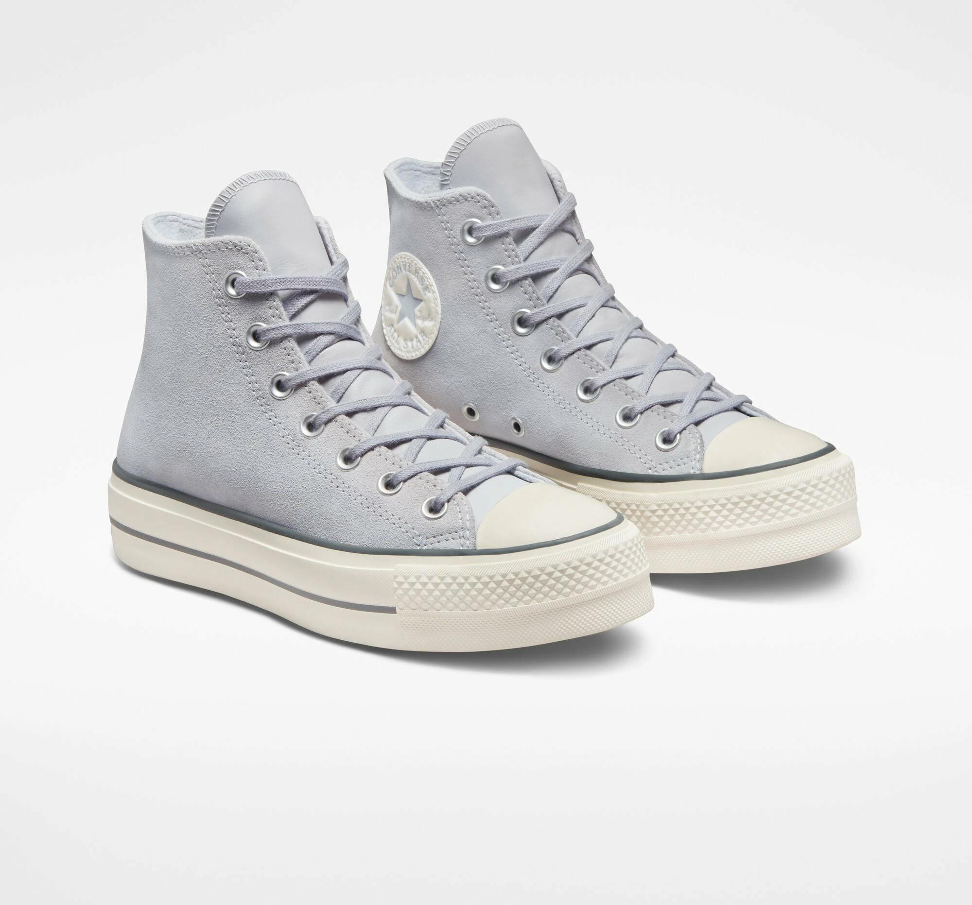 Women's Converse Chuck Taylor All Star Lift Platform Suede Gravel GRAY 6 Women's Converse Chuck Taylor All Star Lift Platform Suede Gravel GRAY - Image 4