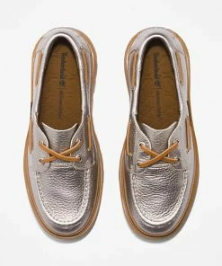Women's Timberland Ray City Boat Shoes Silver SILVER 10 Women's Timberland Ray City Boat Shoes Silver SILVER -Women Shop A2MDKCW9 alt1
