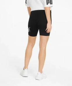 Women's PUMA Essentials Logo Short Leggings Black BLACK -Women Shop Essentials Logo Women s Short Leggings 2