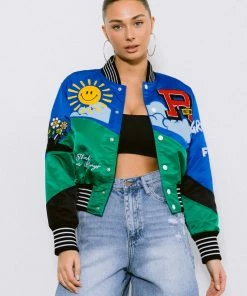 Women's First Row Think Green Cropped Varsity Jacket BLUE -Women Shop FRJ0038CR NEW 2 2118x 691fbeea 3c70 4df5 9105 558802c1e766 scaled