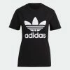 Women's Adidas Originals Adicolor Classics Trefoil Tee Black BLACK
