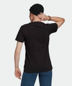 Women's Adidas Originals Adicolor Classics Trefoil Tee Black BLACK -Women Shop GN2896 7