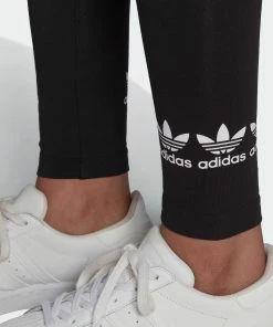 Women's Adidas Originals Logo Play Leggings Black BLACK -Women Shop H62045 2