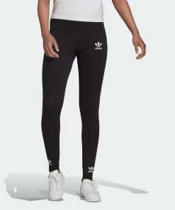Women's Adidas Originals Logo Play Leggings Black BLACK -Women Shop H62045 3