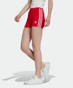 Women’s Adidas Originals Adicolor Traceable Shorts Red RED -Women Shop HC1958 3