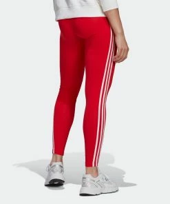 Women's Adidas Originals Adicolor 3-Stripes Leggings Vivid Red RED 11 Women's Adidas Originals Adicolor 3-Stripes Leggings Vivid Red RED -Women Shop HD2348 1