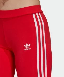 Women's Adidas Originals Adicolor 3-Stripes Leggings Vivid Red RED 12 Women's Adidas Originals Adicolor 3-Stripes Leggings Vivid Red RED -Women Shop HD2348 2