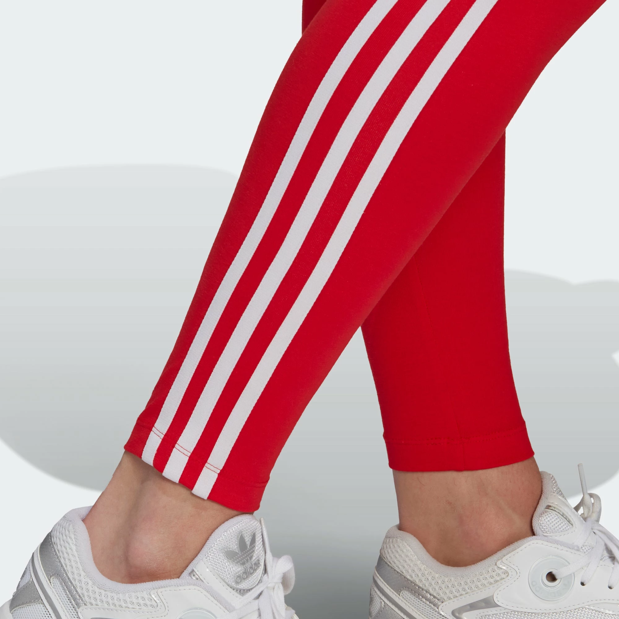 Women's Adidas Originals Adicolor 3-Stripes Leggings Vivid Red RED 8 Women's Adidas Originals Adicolor 3-Stripes Leggings Vivid Red RED - Image 6
