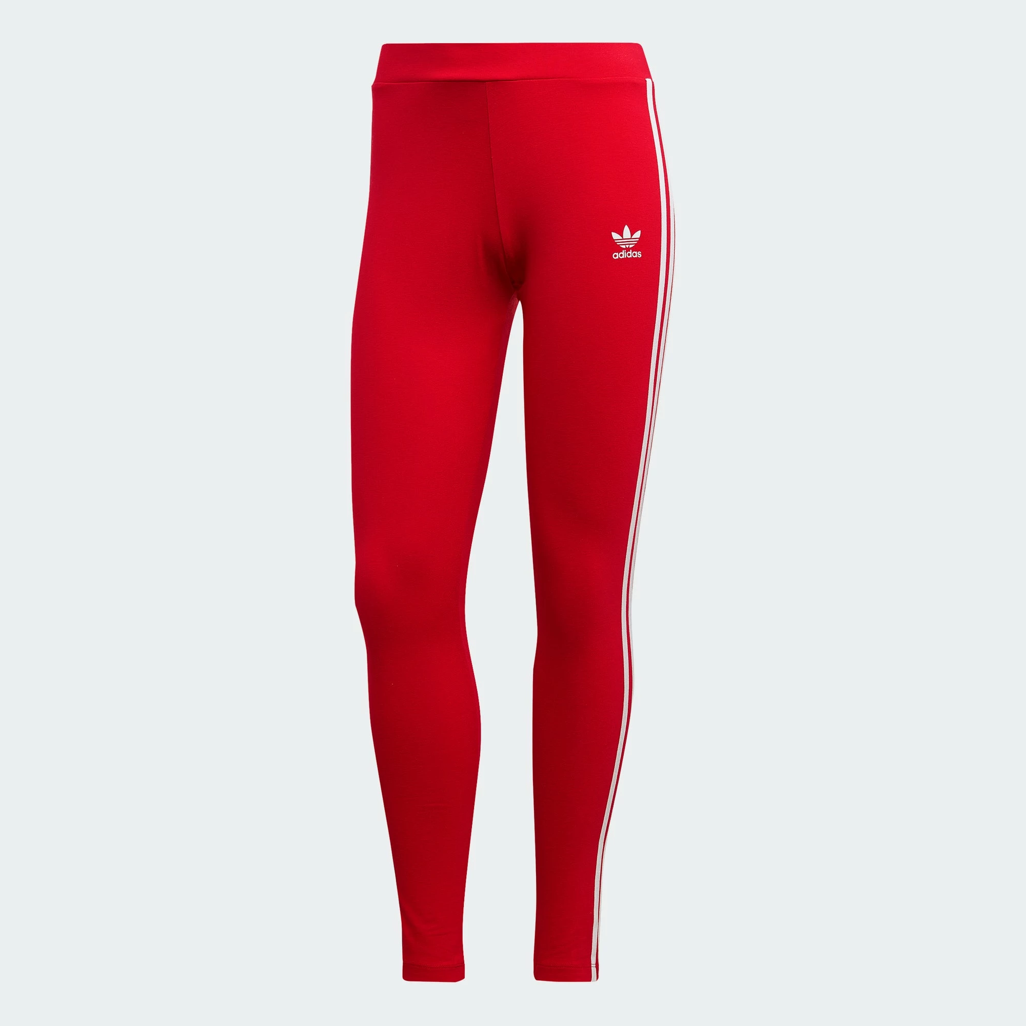 Women's Adidas Originals Adicolor 3-Stripes Leggings Vivid Red RED 3 Women's Adidas Originals Adicolor 3-Stripes Leggings Vivid Red RED