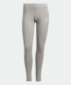 Women's Adidas Originals Adicolor 3-Stripes Leggings Grey GRAY