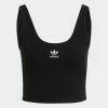 Women's Adidas Originals Essentials Rib Tank Top Black BLACK -Women Shop HF3399 3