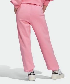 Women's Adidas Originals Adicolor Essentials Fleece Joggers Bliss Pink PINK 10 Women's Adidas Originals Adicolor Essentials Fleece Joggers Bliss Pink PINK -Women Shop HJ7864 4 APPAREL OnModel BackView grey