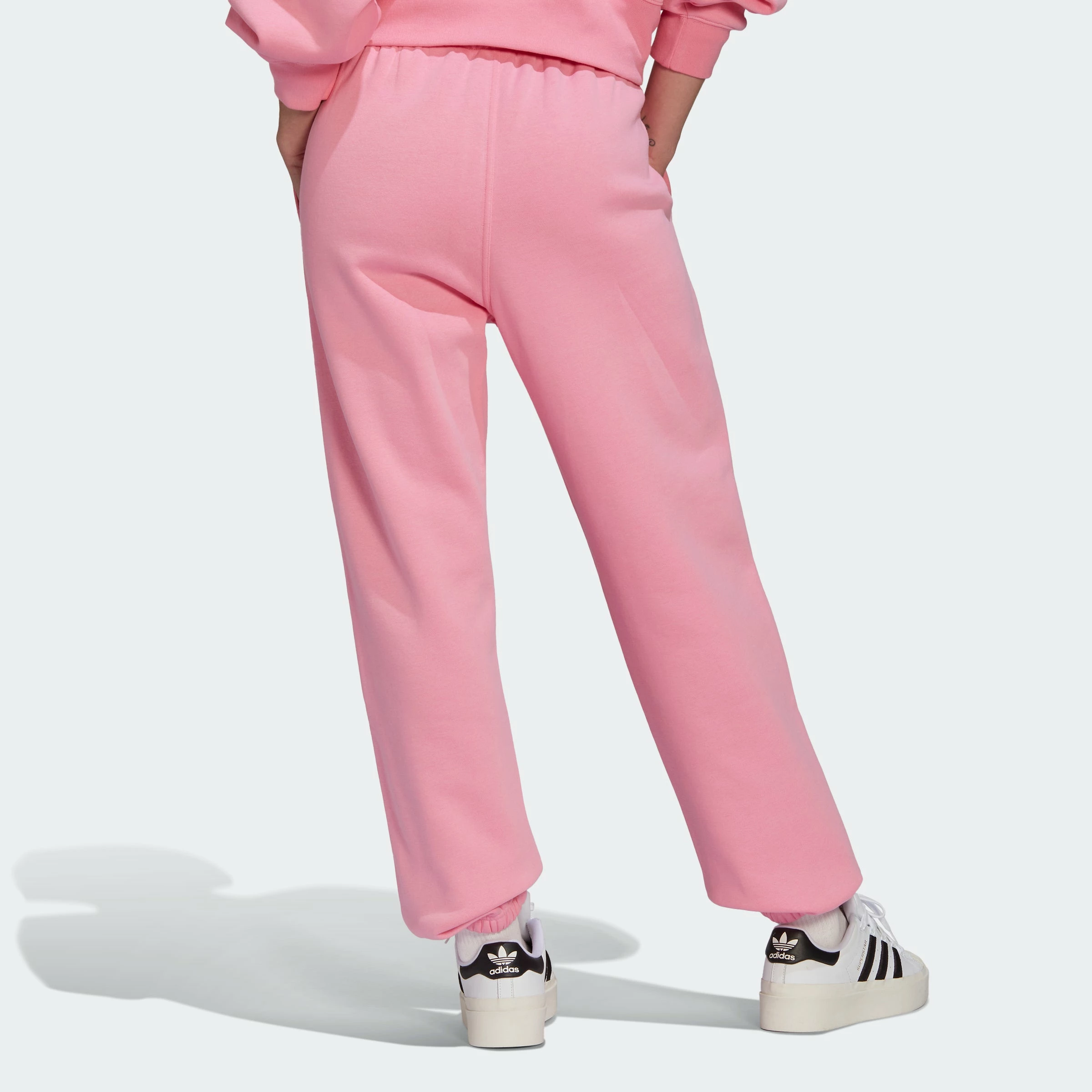 Women's Adidas Originals Adicolor Essentials Fleece Joggers Bliss Pink PINK 5 Women's Adidas Originals Adicolor Essentials Fleece Joggers Bliss Pink PINK - Image 3