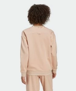 Women's Adidas Originals Crew Sweatshirt Halo Blush BEIGE -Women Shop HM4867 1