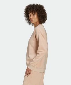 Women's Adidas Originals Crew Sweatshirt Halo Blush BEIGE -Women Shop HM4867 6