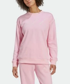 Women's Adidas Originals Crew Sweatshirt True Pink PINK 16 Women's Adidas Originals Crew Sweatshirt True Pink PINK -Women Shop HM4869 5