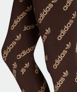 Women's Adidas Originals Leggings Brown BROWN -Women Shop HM4875 4