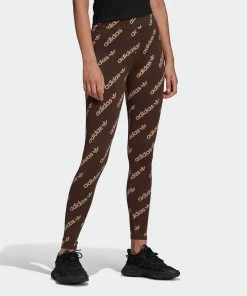 Women's Adidas Originals Leggings Brown BROWN -Women Shop HM4875 7
