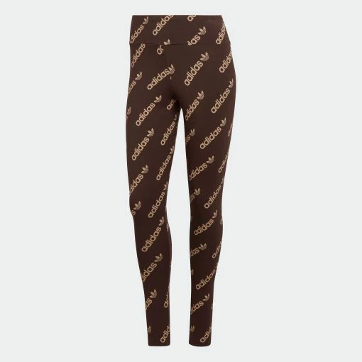 Women's Adidas Originals Leggings Brown BROWN -Women Shop HM4875 8