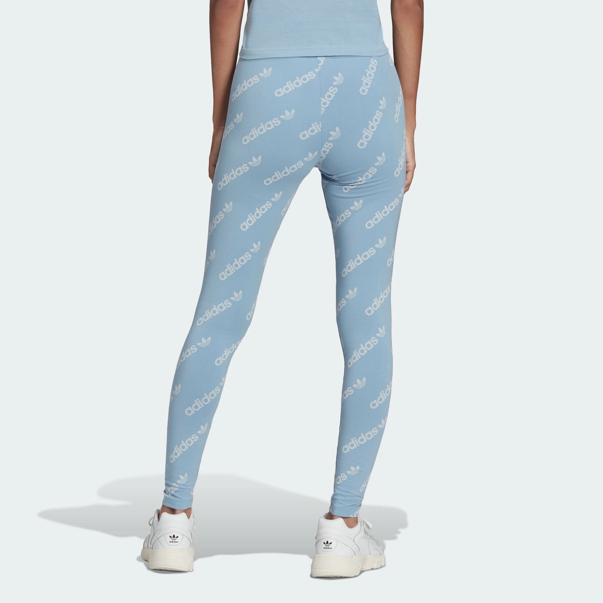 Women's Adidas Originals Leggings Ambient Sky LIGHT BLUE 7 Women's Adidas Originals Leggings Ambient Sky LIGHT BLUE - Image 5