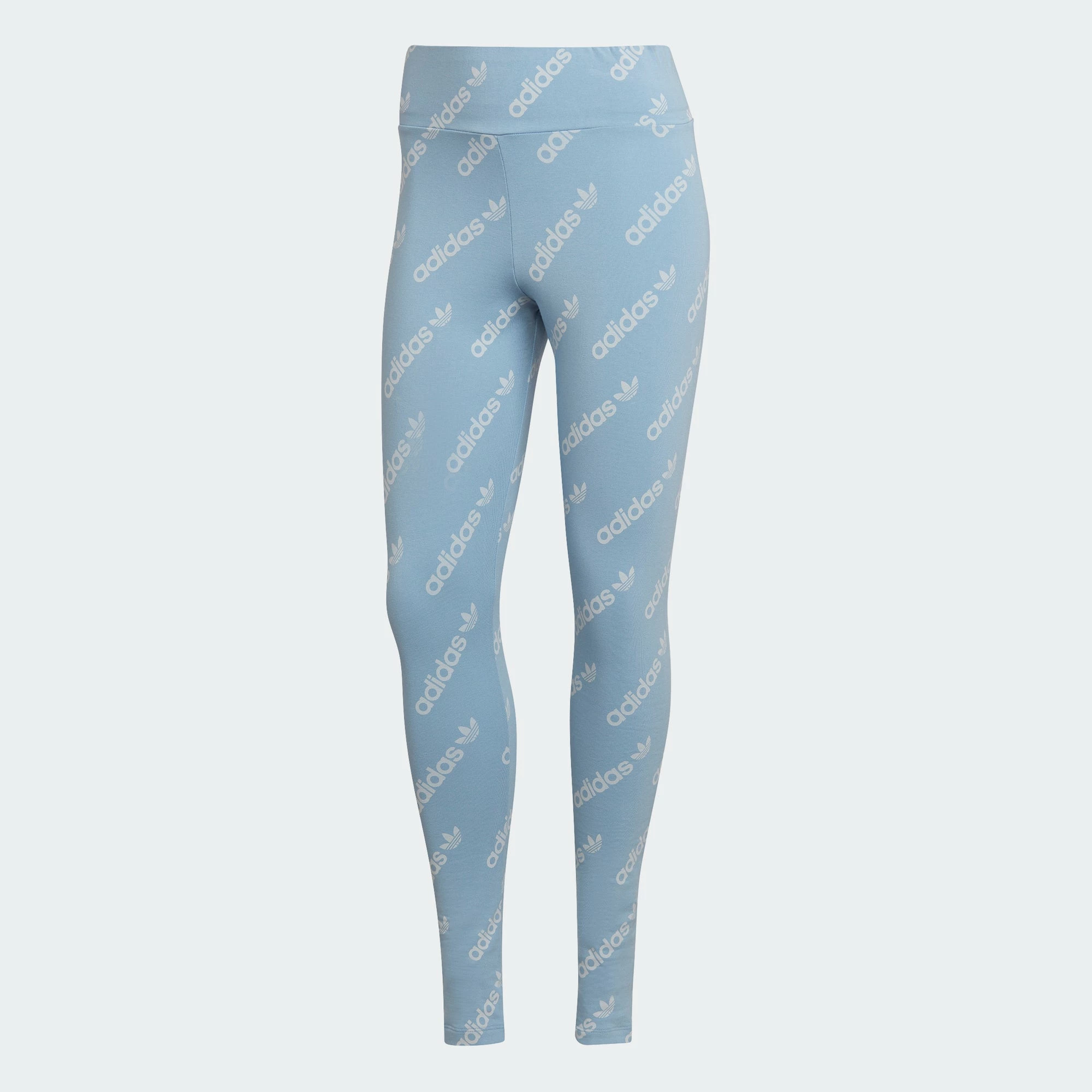 Women's Adidas Originals Leggings Ambient Sky LIGHT BLUE 3 Women's Adidas Originals Leggings Ambient Sky LIGHT BLUE