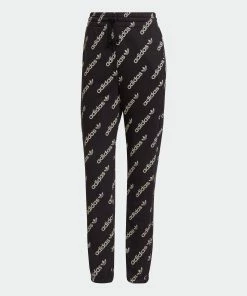 Women's Adidas Originals Monogram Track Pants BLACK