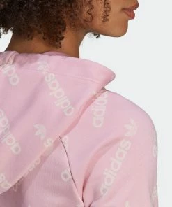 Women's Adidas Originals Cropped Monogram Jacket True Pink PINK -Women Shop HM4888 3