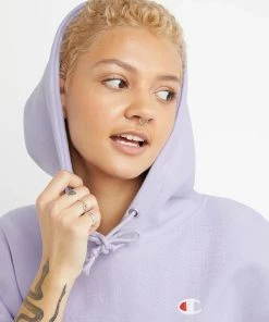 Women's Champion RW Drop Shoulder Cropped Hoodie Urban Lilac PURPLE 13 Women's Champion RW Drop Shoulder Cropped Hoodie Urban Lilac PURPLE -Women Shop HNS WL3153549302 UrbanLilac Detail02
