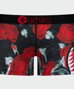 Women's Ethika Bomber Rose Drip Boy Shorts RED 5 Women's Ethika Bomber Rose Drip Boy Shorts RED -Women Shop WLUS1636