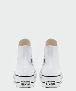 Women's Converse Canvas Platform Chuck Taylor All Star High Top Shoes White WHITE -Women Shop Women s Converse Canvas Platform Chuck Taylor All Star Shoes White 560846F