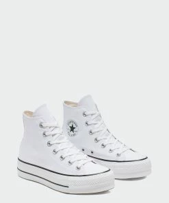 Women's Converse Canvas Platform Chuck Taylor All Star High Top Shoes White WHITE -Women Shop Women s Converse Canvas Platform Chuck Taylor All Star Shoes White 560846F 03