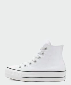 Women Shop -Women Shop Women s Converse Canvas Platform Chuck Taylor All Star Shoes White 560846F 04