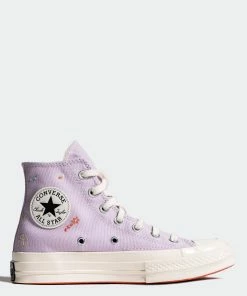 Women's Converse Chuck 70 Hi Things To Grow Shoes Pale Amethyst PURPLE
