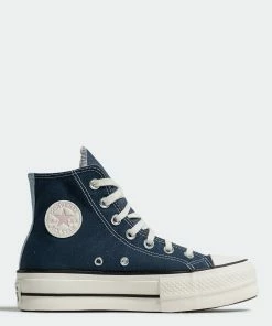 Women's Converse Chuck Taylor All Star Lift Platform Shoes Denim BLUE