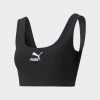 Women's PUMA Classics Ribbed Crop Top Black BLACK -Women Shop Women s PUMA Classics Ribbed Crop Top Black 53344701