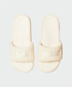 Women's PUMA Cool Cat Sherpa Slides White WHITE 12 Women's PUMA Cool Cat Sherpa Slides White WHITE -Women Shop Women s PUMA Cool Cat Sherpa Slides White 38345302 02