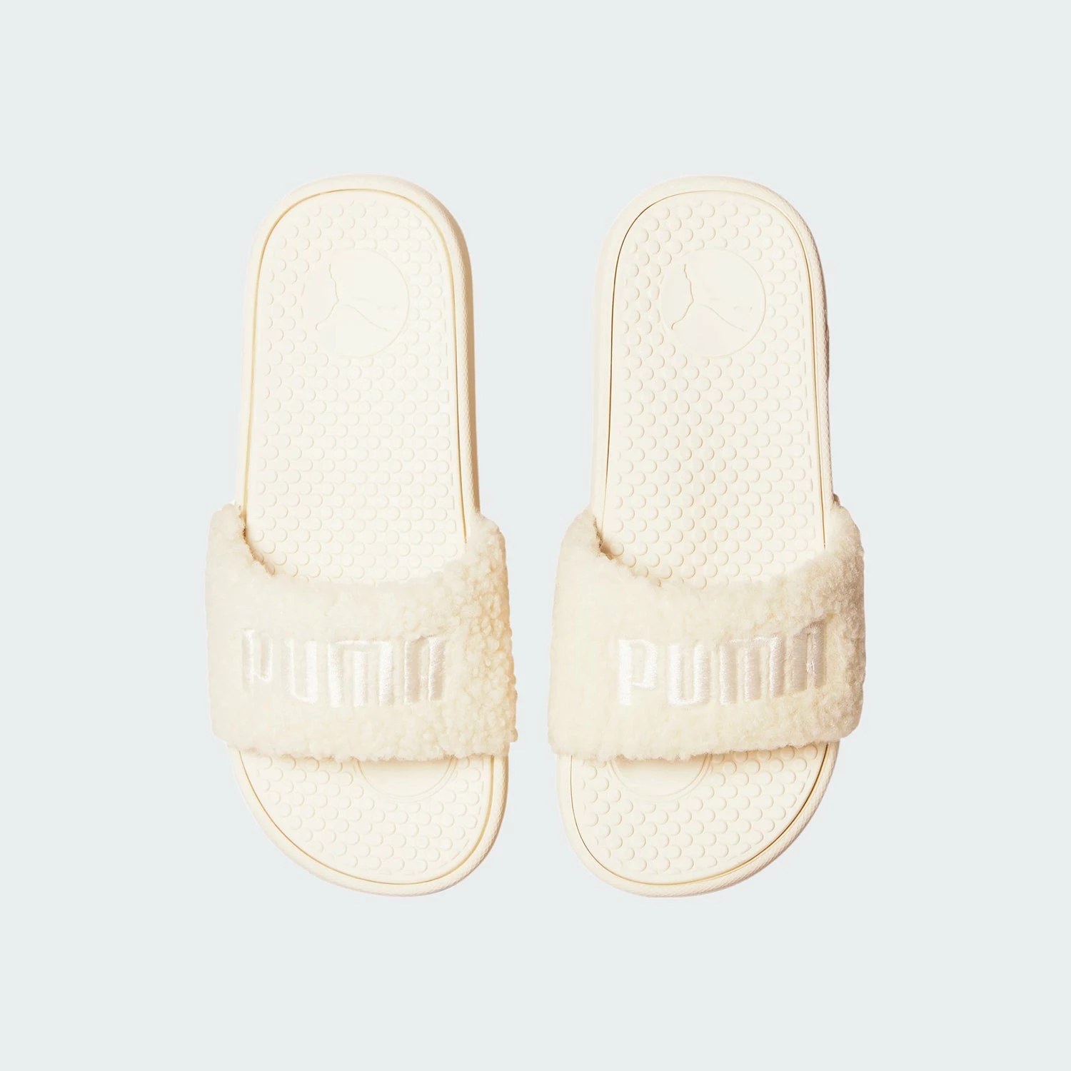 Women's PUMA Cool Cat Sherpa Slides White WHITE 7 Women's PUMA Cool Cat Sherpa Slides White WHITE - Image 5