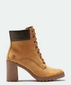 Women's Timberland Allington Lace-Up 6-Inch Boots Wheat Nubuck WHEAT