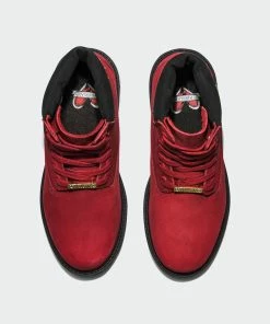 Women's Timberland Heritage 6-Inch Waterproof Boots Red RED -Women Shop Women s Timberland Heritage 6 Inch Waterproof Boots Red TB0A2MBUF41 02