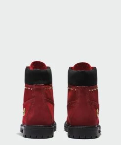 Women's Timberland Heritage 6-Inch Waterproof Boots Red RED -Women Shop Women s Timberland Heritage 6 Inch Waterproof Boots Red TB0A2MBUF41 04