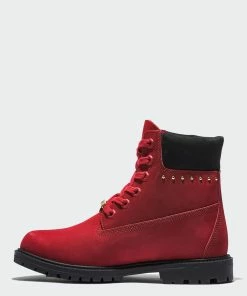 Women's Timberland Heritage 6-Inch Waterproof Boots Red RED -Women Shop Women s Timberland Heritage 6 Inch Waterproof Boots Red TB0A2MBUF41 05