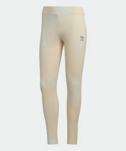 Women's Adidas Originals 7/8 Allover Print Leggings Almost Blue LIGHT BLUE