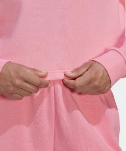 Women's Adidas Originals Adicolor Essentials Crop Fleece Hoodie Bliss Pink PINK -Women Shop Women sadidasOriginalsAdicolorEssentialsCropFleeceHoodieBlissPinkHJ7853 7