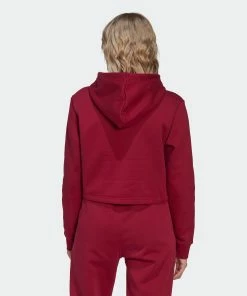 Women's Adidas Originals Adicolor Essentials Crop Fleece Hoodie Burgundy BURGUNDY 12 Women's Adidas Originals Adicolor Essentials Crop Fleece Hoodie Burgundy BURGUNDY -Women Shop Women sadidasOriginalsAdicolorEssentialsCropFleeceHoodieBurgundyHJ7849 5