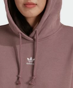 Women's Adidas Originals Adicolor Essentials Fleece Hoodie Wonder Oxide PURPLE -Women Shop Women sadidasOriginalsAdicolorEssentialsFleeceHoodieWonderOxideHJ7858 6